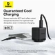 Мережевий зарядний пристрій з кабелем Baseus Palm Fast Charger 1C 20W EU Cosmic Black set USB-C to iP 20W 1m - зображення 12