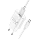 Мережевий зарядний пристрій з кабелем HOCO C109A Fighter single port QC3.0 charger set(Micro) White - изображение 3
