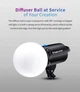 Дифузор шар Tolifo globe diffuser 200mm Bowens - зображення 4