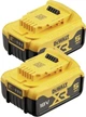 Набір акумуляторних батарей для інструментів DeWalt 5 Аг 18 В 2 шт. (DCB184P2-XJ) - зображення 2