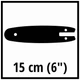 Шина для ланцюгової пили Einhell 15см, 1.0мм (4500163) - зображення 2