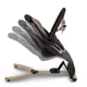 Шезлонг Kidwell Rubi black/gold Wooden - зображення 7