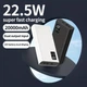 Повербанк Hinne 20000mAh 22.5W Power Bank 2 USB выхода / Type-C / Micro-USB Павербанк черный - изображение 2