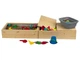 Детская деревянная песочница PLAYTIVE 2в1 с бассейном и крышкой, 150×45 см, от 1 года - изображение 2