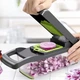Овочерізка багатофункціональна з насадками 14в1 Veggie Slicer тертка мультислайсер набір для нарізування овочів і фруктів - зображення 9