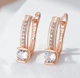 Серьги с камушками цирконием из медицинского золота - изображение 4