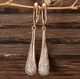 Серьги из медицинской золота висюльки с засыпкой фианитов - изображение 5