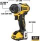 Акумуляторний шурупокрут DeWalt 12 В з 2 акумуляторами 2 Аг (DCF601D2-QW) - зображення 4