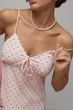 Женский сарафан в горох с кружевом Lurex Розовый L (6665) - изображение 4