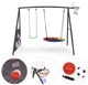 Plac zabaw dla dzieci huśtawka 4w1 EcoToys Bocianie gniazdo Kosz do koszykówki 2 piłki (JSP-SWD) (5905817010134) - obraz 9