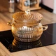 Каструля скляна Yiwu HP-34-64 2 л з кришкою коричнева - зображення 3
