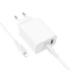 Мережевий зарядний пристрій BOROFONE BA108A Stellar PD30W+QC3.0 charger set (C to iP) (EU) White (6941991125386) - зображення 5
