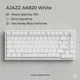 Клавіатура AJAZZ AK820 White Ігрова Дротова Механічна, USB-C, біла підсвітка, Blue Switch - зображення 1