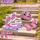 Роликовые коньки раздвижные Inline Skates PU свет размер 34-38 стелька 21-23,5 см с шлемом и защитой Розовые (73456383) - изображение 1