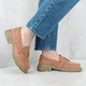 Лоферы женские замшевые MYZ 0911 PINK PEACH весна лето осень из натуральной замши персикового цвета. Размер 38 - изображение 1