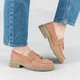 Лоферы женские замшевые MYZ 0911 PINK PEACH весна лето осень из натуральной замши персикового цвета. Размер 38 - изображение 11
