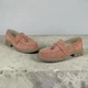 Лоферы женские замшевые MYZ 0911 PINK PEACH весна лето осень из натуральной замши персикового цвета. Размер 38 - изображение 12