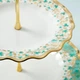 Двухъярусная этажерка для десертов из костяного фарфора с позолотой Fortnum & Mason Cloverleaf - изображение 3