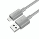 Кабель HOCO X107 Favor charging data cable Micro 3A/1m Gray - зображення 1