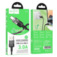 Кабель HOCO U129 Spirit transparent charging data cable iP 1,2m. Black - зображення 2