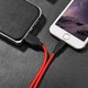 Кабель HOCO X21 Silicone Lightning 2,4A/0,25m. Black&Red - зображення 3