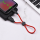 Кабель HOCO X21 Silicone Lightning 2,4A/0,25m. Black&Red - зображення 4