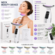 7в1 LED Массажер для шеи и лица с подогревом NeckLift Pro - Антивозрастной лифтинг + 7 цветов светотерапии - изображение 3