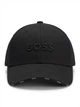 Кепка чоловіча BOSS чорна, бавовняна бейсболка з вишитим логотипом CAP-BOSS-003-BLK - зображення 1