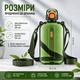 Эко-бутылка для воды 750 мл зеленая, BPA-free с ремешком и мерной шкалой - изображение 3