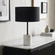 Лампа настільна, Lucid Black finish white marble - зображення 1
