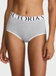 Женские трусики Victoria's Secret (28744968275) Exploded Logo Cotton Modern Brief XL серые - изображение 1