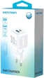 Зарядное устройство Vention 2xUSB 30W (USB-A/USB-C) + USB-C cable М-М White (TZ-FEQW0-EU-01) - изображение 3