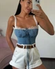 Корсет джинсовий з мереживом блакитний 46-48 (M-L) (Арт. 0419AK) - изображение 4