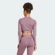 Женский лонгслив Hyperglam Training Crop adidas IX3244 (2XL) фиолетовый (4067893026285) - изображение 2
