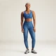 Женский спортивный бра со средней поддержкой adidas by Stella McCartney TruePurpose Power Impact Printed Training adidas JF8482 (XS (C-D)) синий (4067905687862) - изображение 3