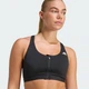 Женское бра Optime Essentials Workout Zip-Front Medium Support adidas KB4386 (L) черный (4068822542890) - изображение 4