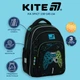 Рюкзак школьный Kite Education 763M для мальчика Черный 39x29.5x14.2см 15л легкий Ортопедический 1-4 класс спинка Ergo Kids Светоотражающие элементы (K26-763M-4) - изображение 2