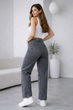 Жіночі джинси Stradivarius straight fit сірі з розрізами на колінах розмір 42 - зображення 2