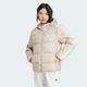 Женский пуховик Essentials 3-Stripes Mid Down Hooded adidas IX8924 (XS) бежевый (4067896912905) - изображение 1