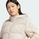 Женский пуховик Essentials 3-Stripes Mid Down Hooded adidas IX8924 (XS) бежевый (4067896912905) - изображение 4