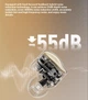 SoundPeats H3 Luxury HiFi AptX навушники бездротові Bluetooth TWS black/gold вакуумні LDAC AI ANC xMEMs speaker HiRes Hybrid 1DD + 2BA - зображення 6