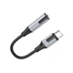 Адаптер BOROFONE BV19 Creator Type-C to 3.5 mm Jack, цифровой аудио конвертер с поддержкой микрофона, черный, 15 см - изображение 1