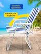Складное кресло для пляжа и кемпинга Voyage 76×50×51 см Синий с белым - изображение 3