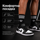 Носки Adidas высокие спортивные 24 пар размер 41-44 черные с белым логотипом и полосками длинные носки для тренировок, спортзала - изображение 5