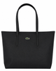 Сумка-шоппер Lacoste 46×33.5 см черная женская на молнии с фирменной лентой, длинными ручками, вместительный тоут через плечо для работы и ежедневного ношения - изображение 10