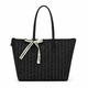 Шоппер Lacoste Monogram 46×33.5 см черный женский на молнии с фирменной лентой, монограммным принтом, длинными ручками и вместительный тоут для города и работы - изображение 6
