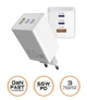 Зарядний пристрій Sigma Mobile PS6501 X-Power 65W GaN, PD, QC, 2xUSB-C, 1xUSB-A, White - зображення 3