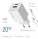 Зарядное устройство ColorWay CHS-062PDC GaN Mini 20W PD Port PPS USB (Type-C PD + USB QC4.0) cable Type-C - изображение 3