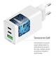 Зарядное устройство ColorWay CHS058P-DCL GaN Mini 65W PD Port PPS USB, 2xUSB Type-C + кабель Type-C, Lightning - изображение 4