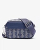 Сумка через плечо Lacoste Monogram синяя 20×12 см мужская кроссбоди на молнии с ремешком, городской мессенджер для документов, телефона и ежедневного ношения - изображение 6